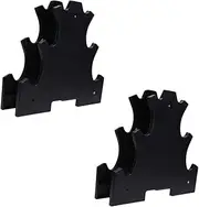 Gogogmee 2Pcs Dumbbell Rack Durable Dumbbell Storage Holder Lightweight Portable Dumbbell Brackets Floors Organizes Weights for