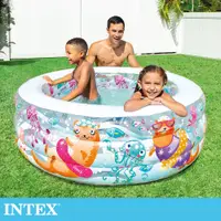 在飛比找松果購物優惠-【INTEX】海洋動物戲水游泳池152x56cm(360L)