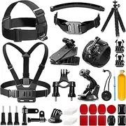 AKASO Outdoor Sports Action Camera Accessories Kit 42in1 for AKASO EK7000/ EK7000 Pro/Brave 4/Brave 7 LE/Brave 7/Brave 8/V50X/V50 Pro/V50 Elite/Go Pro Hero in Swimming Any Other Outdoor Sports