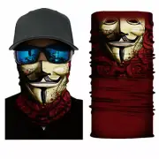 V for vendetta face mask Anonymous guy fawkes face mask Neck gaiter