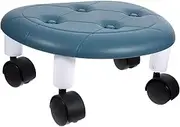 MOLUCKFU Movable Roller Stool Rotating Low Stool with Wheels Space Saving Design for Home Office Salon Use for Easy Sliding and Sitting