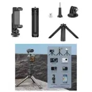 Extended Tripod with 1/4 Thread Phone Clamp For DJI POCKET 3/Insta360 One X4