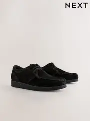 Black Suede Apron Shoes (AL1383) | $106