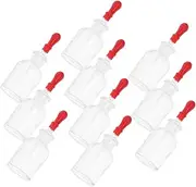 KICHOUSE 10pcs 60 Small Clear Glass Dropper Bottles for Essential Oil Storage Frosted Alkaline Glass Multipack Convenience for Lab Use Travel and Experiments