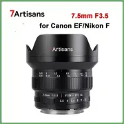 7artisans 7.5mm F3.5 APS-C Fisheye Manual Lens for Canon EF EOS Nikon F Camera