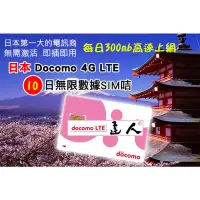 在飛比找蝦皮購物優惠-10天 15天 吃到飽 日本 docomo 軟銀系統 無限流