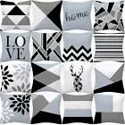 Blue Cushion Cover Pillowcase Polyester Sofa Cushions Pillows Cover Nordic