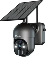 Ctronics 2.5K 4MP Security Camera Wireless Outdoor, WiFi Solar Security Camera Battery Powered, 360° PTZ, Color Night Vision 2560 * 1440P, PIR Human Detection, 2-Way Audio, IP66