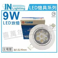 在飛比找樂天市場購物網優惠-大友照明innotek LED 9W 6000K 白光 全電