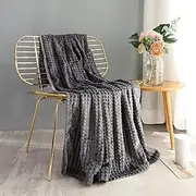 BRMM MIA Blanket Throw Blanket Bed Blanket Blanket for Couch, Bed, Sofa. Super Soft Lightweight Blanket with Strip,Cozy, Warm and Breathable (Grey, 127x152cm)