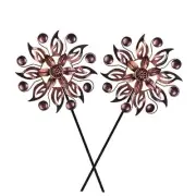 2PCS Outdoor Wind Spinner,Metal Wind Spinners Yard Decor Pinwheel,Copper Wind