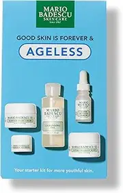 Good Skin Is Forever and Ageless by Mario Badescu for Women - 5 Pc Gift Set 2oz Cleansing Oil, 0.3oz Super Peptide Serum, 0.5oz Super Collagen Mask, 0.5oz Seaweed Night Cream, 0.15oz Glycolic Eye Cream