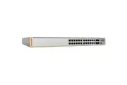 Allied Telesis 24-port POE+ 10/100/1000T stackable L3 switch with 4 x SFP+ ports and 2 fixed power supplies AU Power Cord