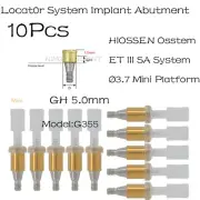 10Pcs Dental For HIOSSEN ET III SA Ø3.7mm Mini Locat0r Implant Abutment 5.0mm GH
