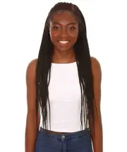 LUXLUXE Aina Straight 29 Inch Long 13X5 Hand-Tied Lace Braided Wig BLT-0133