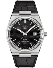 [Tissot] PRX Powermatic 80 T1374071605100 Automatic Watch In Black Leather