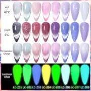 LILYCUTE 7ml Glow-in-dark Thermal Cat Magnetic Gel Soak Off UV LED Nail Arts Gel