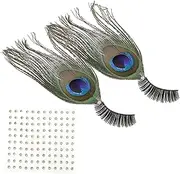 BELLIFFY 1 Pair Fluffy False Eyelashes Lightweight Faux Eyelashes for Natural Look for Stage Makeup and Night Out Enhances Eye Appearance with Comfortable Fit