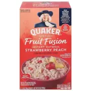 Quaker Fruit Fusion Instant Oatmeal - Strawberry Peach 6-1.41 oz Packets