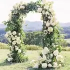 P&P 7.5ft Steel Garden Arch Trellis Arbor Climbing Plant Flower Wedding Frame Decors
