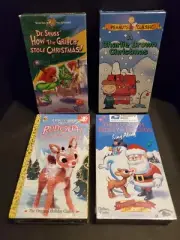 Children/Family VHS Movie Lot ALL SEALED Charlie Brown, Rudolph, Grinch (EMP24)