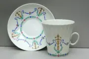 Cup and Saucer CELEBRATION, egg-shell thin bone china, IMPERIAL PORCELAIN