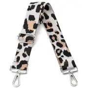 Purse Strap Silver Hardware Wide Bag Straps Silver Hardware-leopard-pink-c30