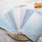 15Pcs Handmade Scrapbook Art Paper Craft Textured Paper A5 Sheet Mesh Special Pa