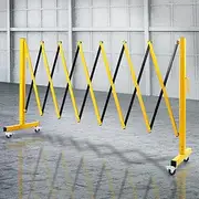 lambu Expandable Fence Gate Mobile Garden Security Gates Metal Retractable Indoor Outdoor Safety Barrier Traffic Pet 11ft Yellow