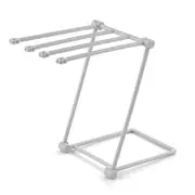 Indoor Folding Drying Rack Space Saving Can Hang Multiple Rags at The Same Time Gray