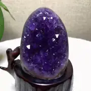 3.97LB Natural Amethyst Uruguay Cave Quartz Crystal Cluster Gemstone Geode Base