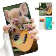 ( For Vivo Y11s ) Flip Case Cover AJ23468 Pig Guitar
