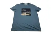 Jeanswest S/Sleeve Wesley Graphic Print Blue Cotton T-shirt Mens Size Large NEW