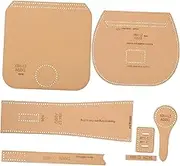 Anneome 1 Set Purse Patterns Templates DIY Wallet Stencil Kit for Coin Bag Craft Easy to Use Designs for Beginners Professionals Wallet Making Accessories