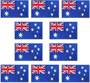 [Zcketo] 10 Pcs Australia Flag Patch Commonwealth of Australia Flags Tactical Australian Embroidered Hook and Loop Patch Pride Flag Patch for Clothes Hat Backpack Team Working Sport Military Patch