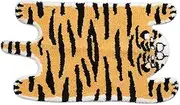 Cute Soft Tiger Shaped Animals Bath Mat Area Rug for Bedroom Kitchen Bathroom Floor Water Absorption Non-Slip Small Carpet Door Mat Bedroom Playmat 19.7x35.4 inch/50 x 90CM