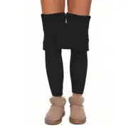 Fleece Lined Leggings Women High Waisted Winter Yoga Pants Tummy Control Soft Thermal Warm for Hiking Workout