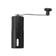 Portable Manual Coffee Grinder Hand Crank Stainless Steel Ceramic Burr Coffee Mill M SIZE BLACK COLOR