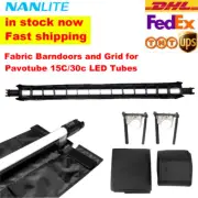 Nanguang Nanlite Fabric Barndoors and Grid Eggcrate fr Pavotube 15C 30C LED Tube