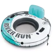 Intex River Run Aqua Inflatable Pool Lounge Tube River Lake Float Cooler