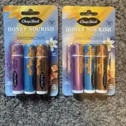 (2 Packs) ChapStick Lip Balm Honey Nourish Moisturizing w/Shea Butter HTF RARE