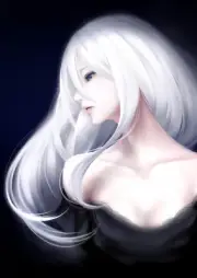 Anime no bra white hair open shirt girls long gray Playmat Gaming Mat