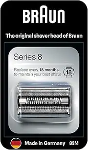 Braun Series 8 83M Electric Shaver Head Cassette - Silver