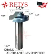 Tideway Ind RC1155 Ogee CNC MDF FAUX Cabinet Door Panel 1/2" shank router bit