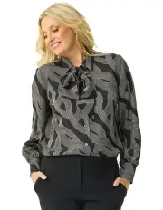 [Fella Hamilton] Lucet Long Sleeve Shirt with Tie in Multi