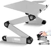 Uncaged Ergonomics Adjustable Keyboard Tray, Silver, Keyboard Tray, Ergonomic, Wrist Support, Portable, Universal, Aluminum