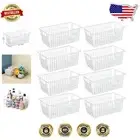 Lightweight Wire Storage Baskets - Set of 8 for Effortless Home Organization