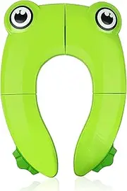 Uandhome Folding Potty Training Seat for Kids, Foldable Potty Toilet Training Seat Cover for Boys and Girls, Portable Travel Toddler Toilet Seat with Carry Bag
