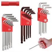 35* Allen Wrench Bit Kit T-Handle Hex Key For Ratchet Socket Tool SAE Metric Set