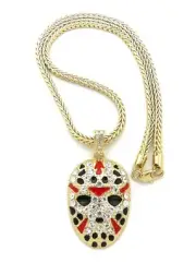 JASON MASK PENDANT WITH 20" 4mm FRANCO CHAIN